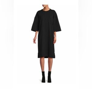 Ganni Black Oversized Midi Dress